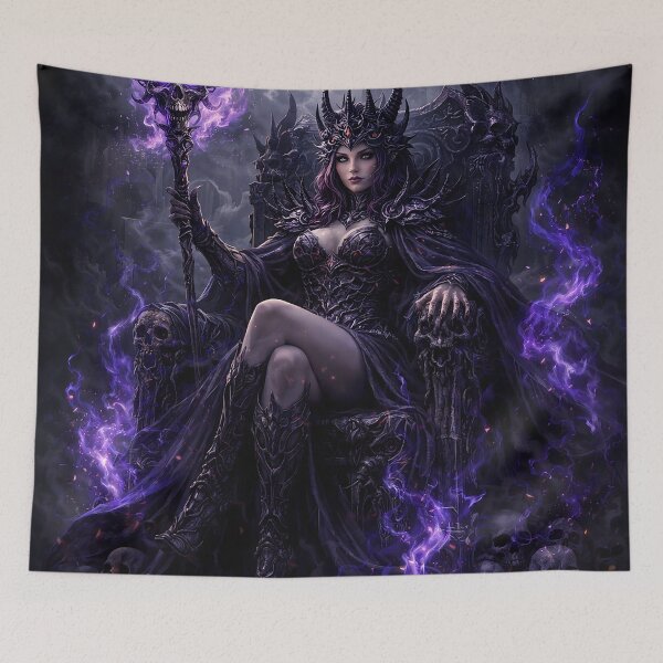 Item preview, Gothic Sorceress Queen – Dark Magic Throne Fantasy Art designed and sold by SoulenCify.