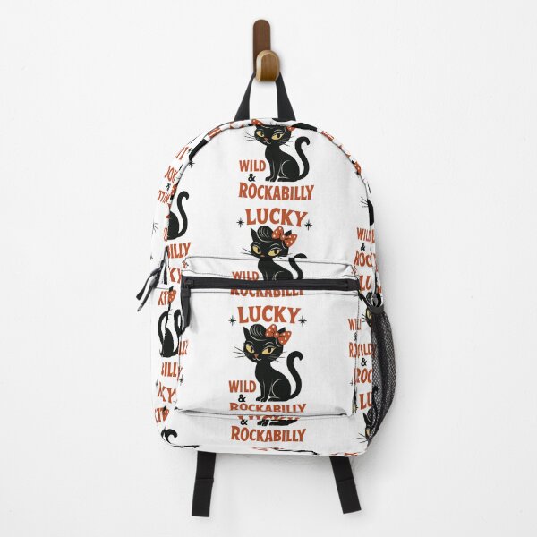 Item preview, Rockabilly black cat happy wild gift designed and sold by Pineapple-Tree.