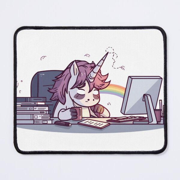 Item preview, Funny Office Burnout Unicorn - Tired Corporate Aesthetic Meme designed and sold by QuikFun.