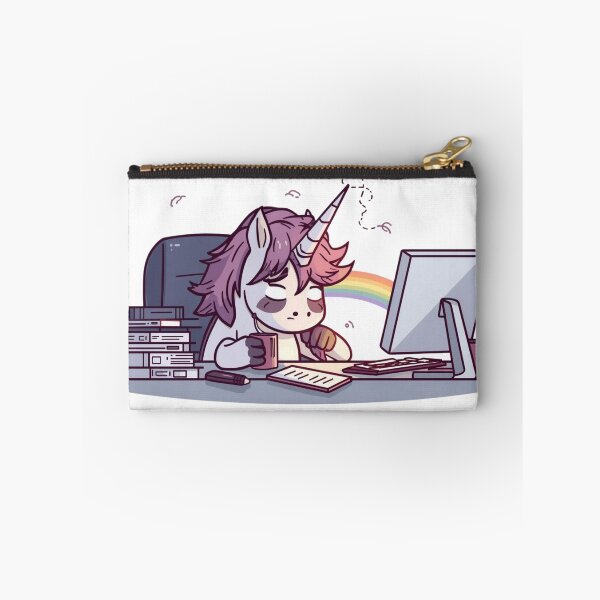 Item preview, Funny Office Burnout Unicorn - Tired Corporate Aesthetic Meme designed and sold by QuikFun.