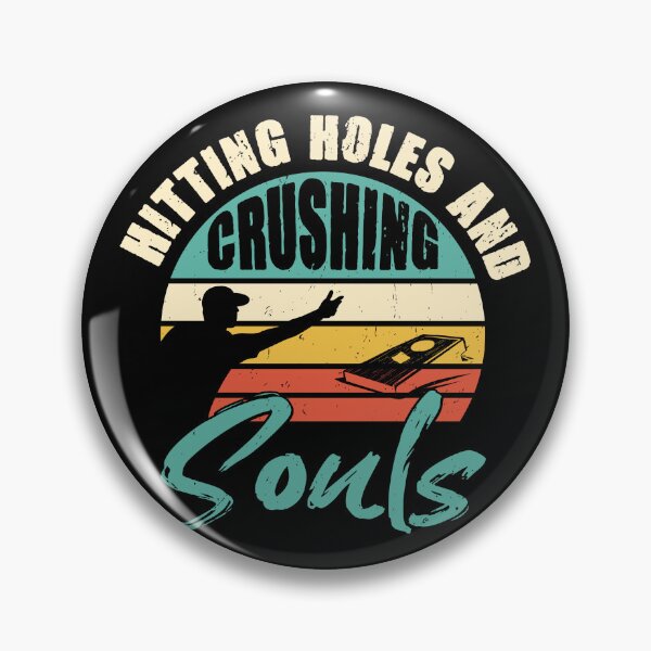 Item preview, Hitting Holes and Crushing Souls Funny Cornhole Player Vintage designed and sold by Mst Shefali Akter.
