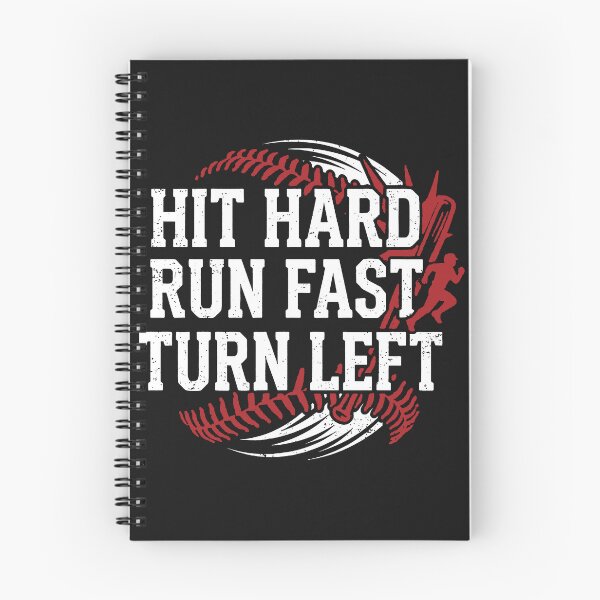 Item preview, Hit Hard Run Fast Turn Left Baseball Player Fan Baseball designed and sold by StickLoveFamily.