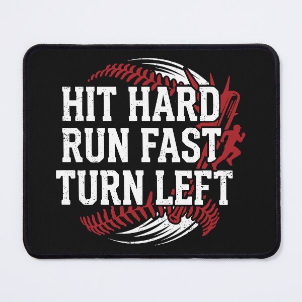 Item preview, Hit Hard Run Fast Turn Left Baseball Player Fan Baseball designed and sold by StickLoveFamily.