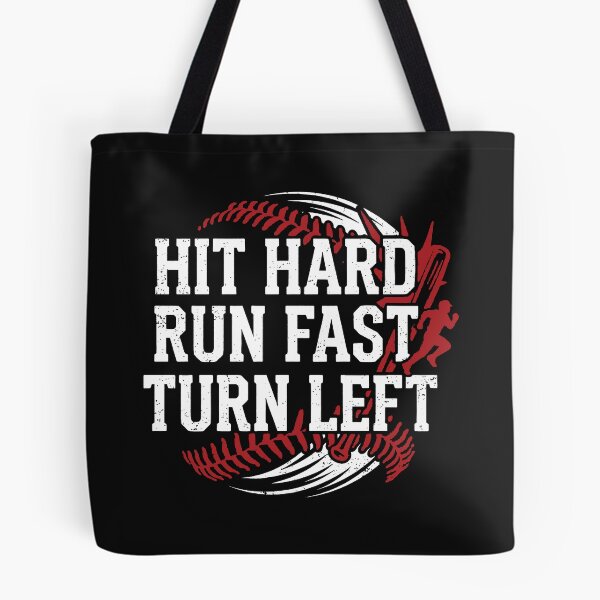 Item preview, Hit Hard Run Fast Turn Left Baseball Player Fan Baseball designed and sold by StickLoveFamily.