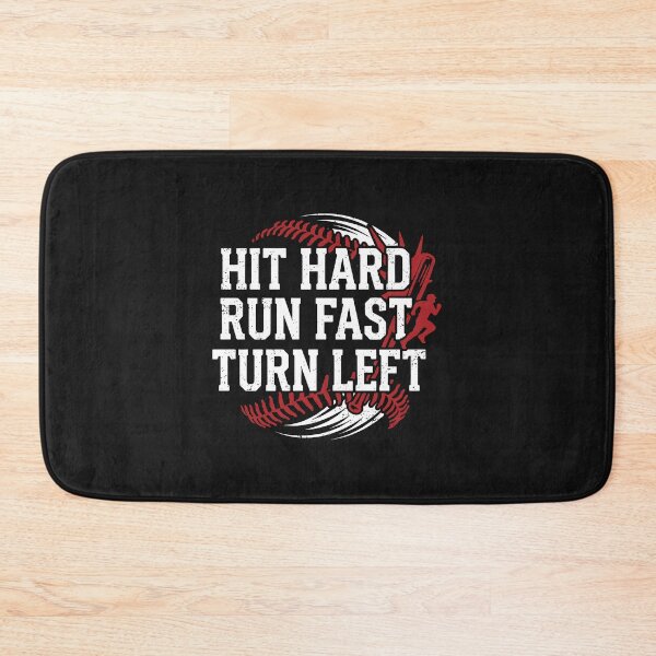 Item preview, Hit Hard Run Fast Turn Left Baseball Player Fan Baseball designed and sold by StickLoveFamily.