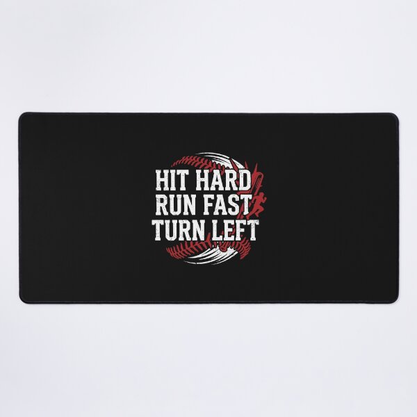 Item preview, Hit Hard Run Fast Turn Left Baseball Player Fan Baseball designed and sold by StickLoveFamily.