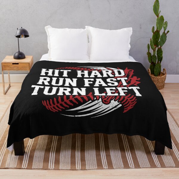 Item preview, Hit Hard Run Fast Turn Left Baseball Player Fan Baseball designed and sold by StickLoveFamily.