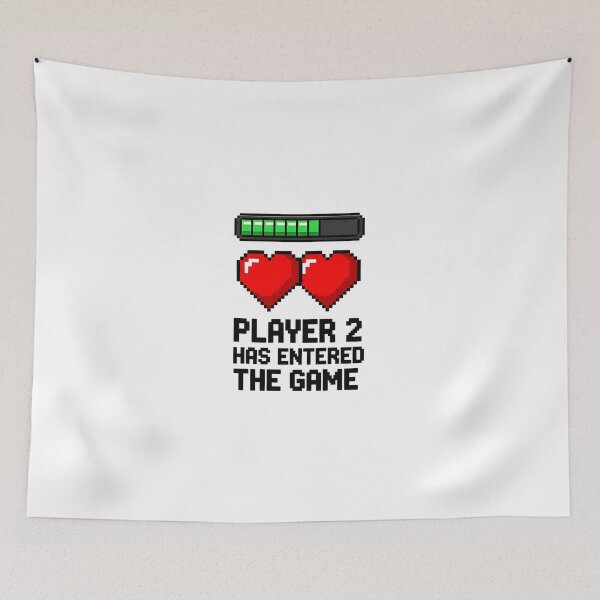 Item preview, Player 2 Has Entered The Game - 8-Bit Pixel Art Gamer Baby Announcement designed and sold by Latikshop.
