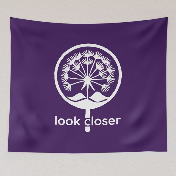 Item preview, Magnifying Dandelion Silhouette, White on Purple designed and sold by nikoart001.