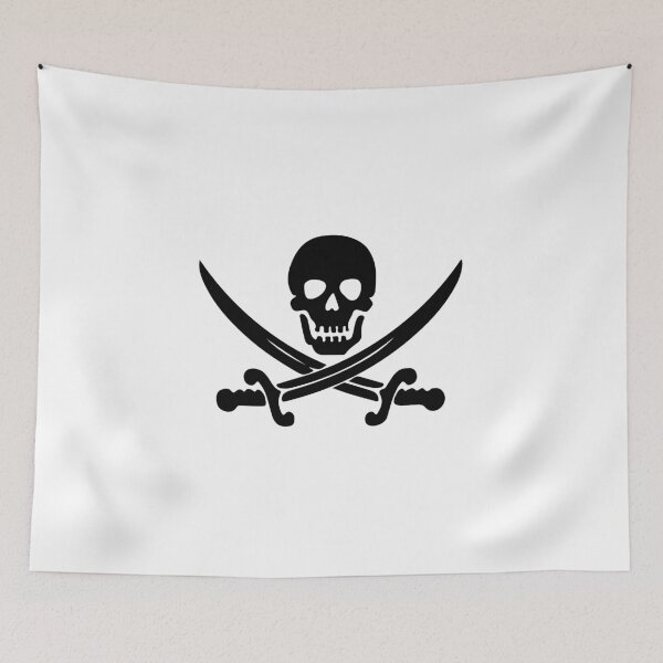 Item preview, Classic Black Jolly Roger Skull and Crossbones designed and sold by InkStation24.