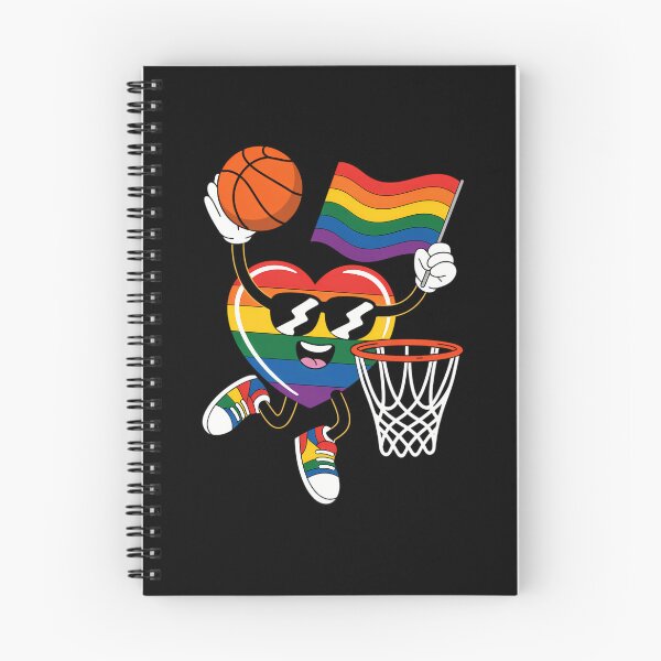 Item preview, Gay Pride Month Basketball Heart LGBTQ Ally Rainbow designed and sold by gourpmerzihd.