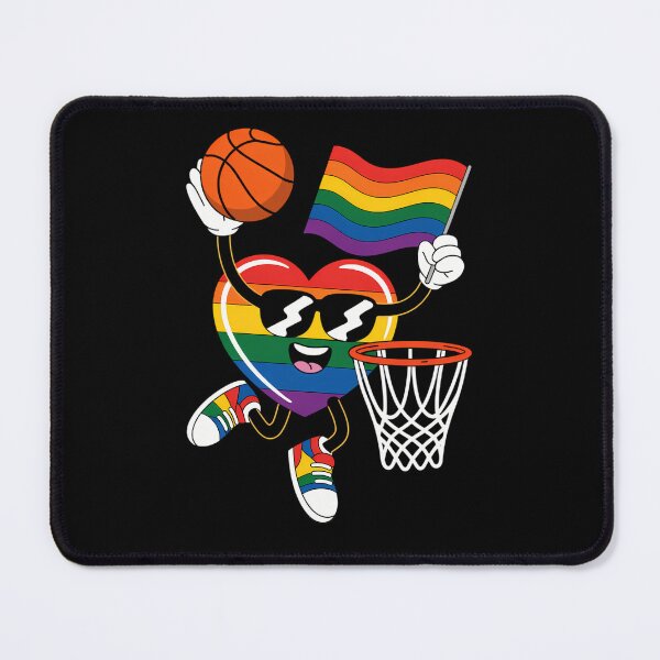 Item preview, Gay Pride Month Basketball Heart LGBTQ Ally Rainbow designed and sold by gourpmerzihd.