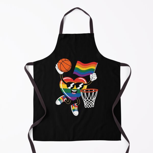 Item preview, Gay Pride Month Basketball Heart LGBTQ Ally Rainbow designed and sold by gourpmerzihd.