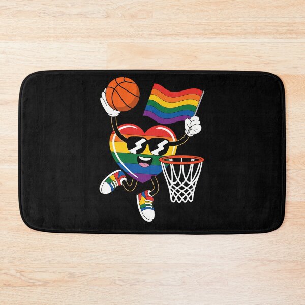 Item preview, Gay Pride Month Basketball Heart LGBTQ Ally Rainbow designed and sold by gourpmerzihd.