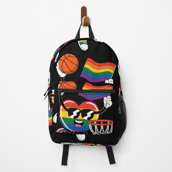 Item preview, Gay Pride Month Basketball Heart LGBTQ Ally Rainbow designed and sold by gourpmerzihd.