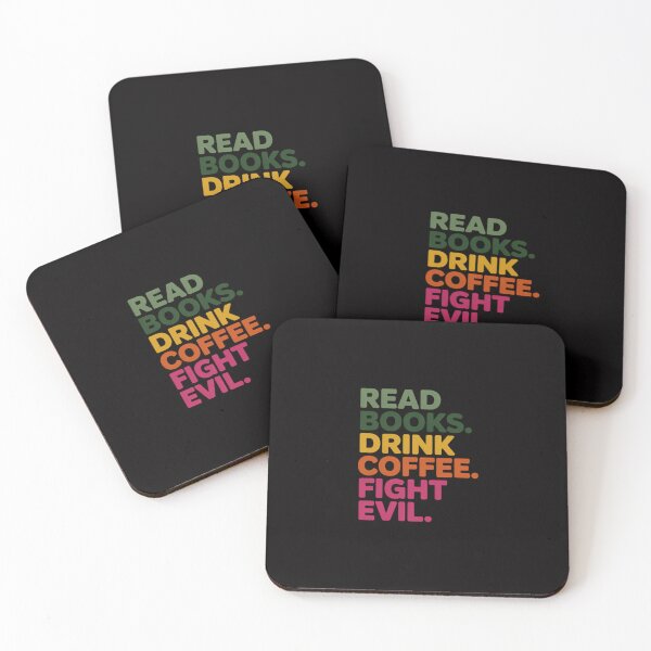 Item preview, Read Books Drink Coffee Fight Evil designed and sold by Minoloinan.