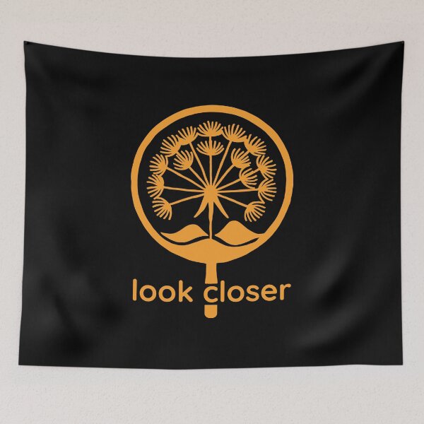 Item preview, Magnifying Dandelion Silhouette, Yellow on Black designed and sold by nikoart001.