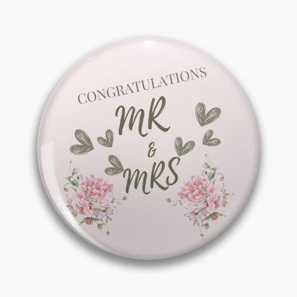 Item preview, Elegant Floral Mr & Mrs Wedding Congratulations Card designed and sold by LILY ROSE.