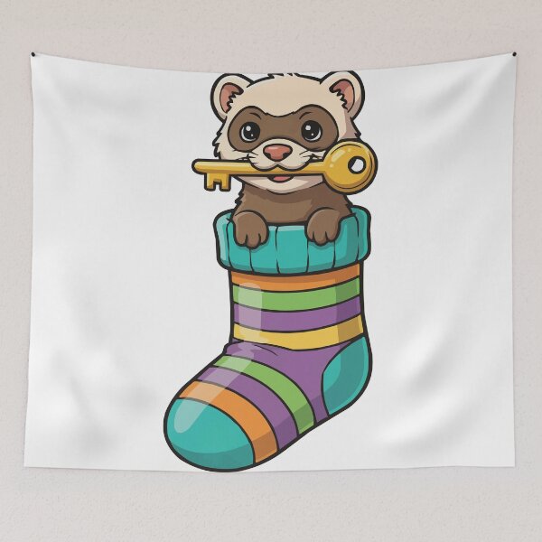 Item preview, Sock Thief - Funny Ferret Bandit designed and sold by Petzzz.