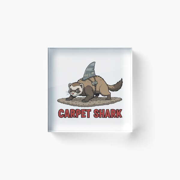 Item preview, Beware of Carpet Shark - Ferret Biting Toes designed and sold by Petzzz.