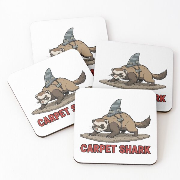 Item preview, Beware of Carpet Shark - Ferret Biting Toes designed and sold by Petzzz.