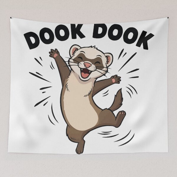 Item preview, Ferret War Dance - Dook Dook Happy Weasel designed and sold by Petzzz.