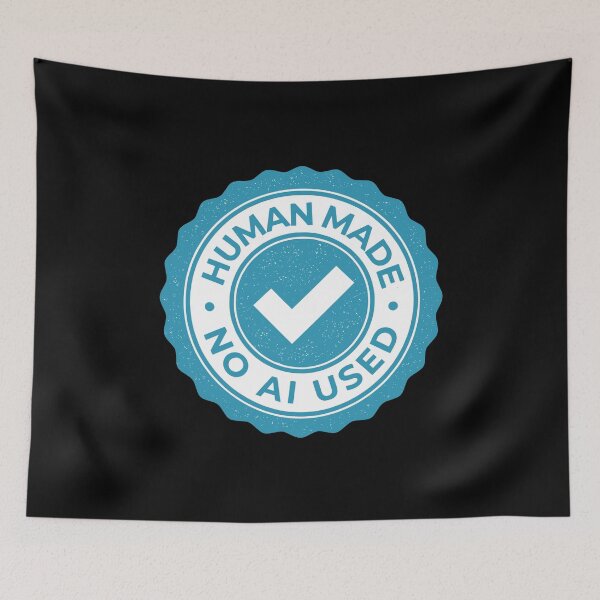 Item preview, Human Made No AI Used Anti AI Badge Handmade Creator Resistance designed and sold by w1ckerman.