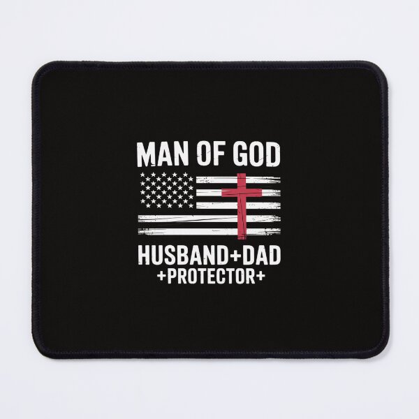 Item preview, Man of God Husband Dad Protector Religious Cross Fathers Day designed and sold by margaridroso.