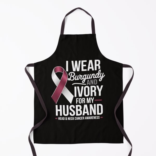 Item preview, I Wear Burgundy & Ivory For My Husband Head & Neck Cancer designed and sold by margaridroso.