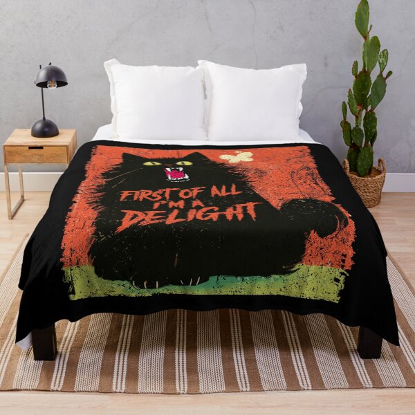Item preview, First Of All I'm A Delight Sarcastic Angry Black Cat designed and sold by BlightedArt.