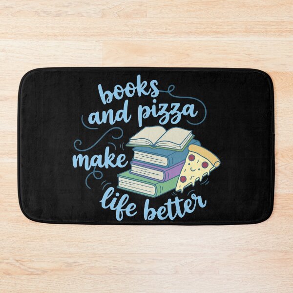 Item preview, books and pizza make life better designed and sold by FandomizedRose.