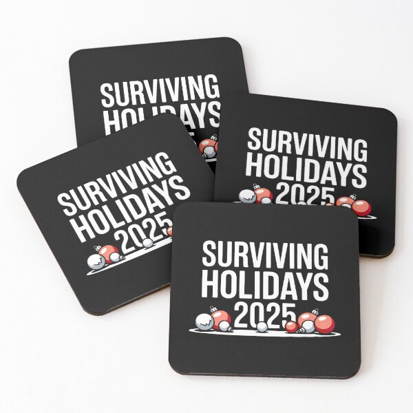 Item preview, Surviving Holidays 2025 Ironic Christmas Slogan Sarcastic Festive Art designed and sold by SplashTastic.