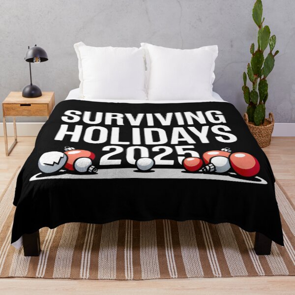 Item preview, Surviving Holidays 2025 Ironic Christmas Slogan Sarcastic Festive Art designed and sold by SplashTastic.