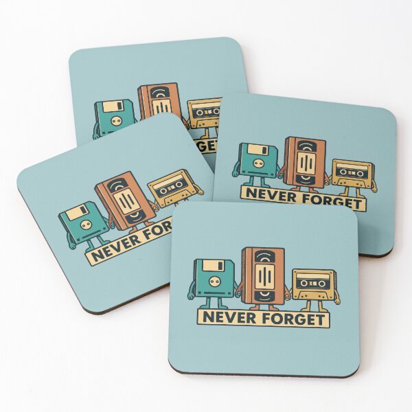 Item preview, Never Forget – Retro VHS, Cassette & Floppy Disk Illustration designed and sold by IncrediPaul.