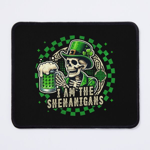 Item preview, I am the Shenanigans St Patricks Day Skeleton designed and sold by BlightedArt.