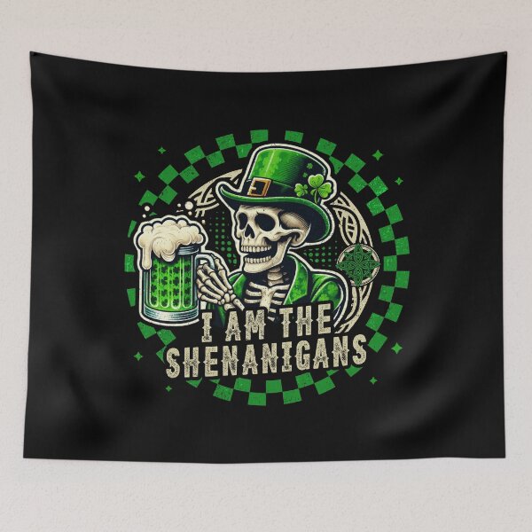 Item preview, I am the Shenanigans St Patricks Day Skeleton designed and sold by BlightedArt.