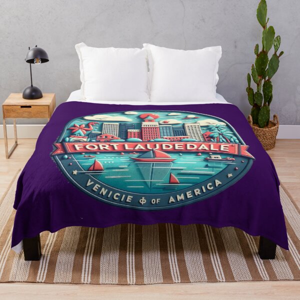 Item preview, Fort Lauderdale USA – Cute 3D Waterfront City Label | Venice of America Illustration, designed and sold by PaintMeWorld.