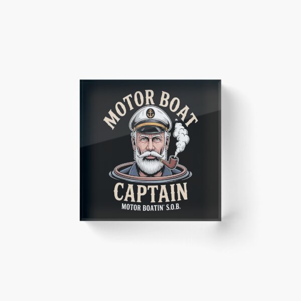 Item preview, Motor Boat Captain Pontoon Boating Motor Boatin Lake designed and sold by LacostCarl.