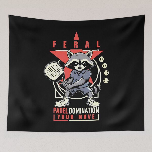 Item preview, Padel Tennis Player Funny Feral Raccoon Animal Domination designed and sold by GrandeDuc.