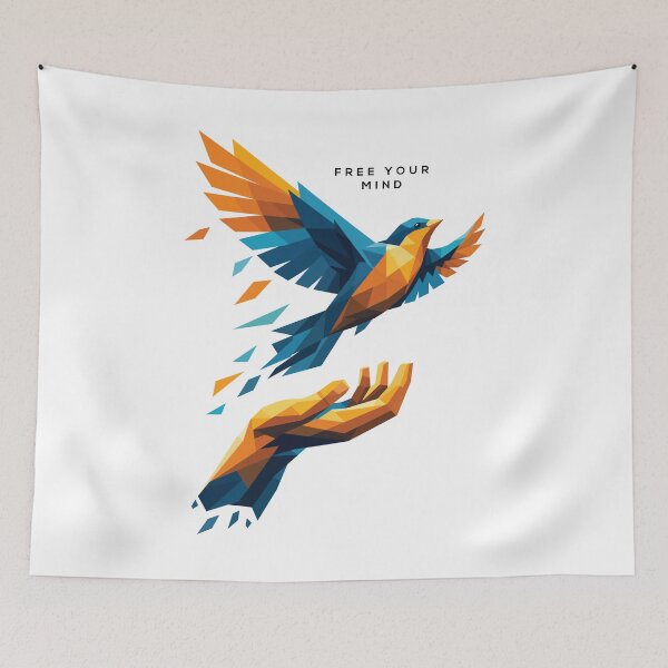Item preview, Free Your Mind – Geometric Bird of Freedom designed and sold by Glyph Lab.