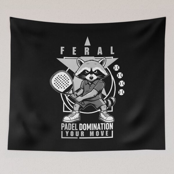 Item preview, Padel Tennis Player Funny Feral Raccoon Animal Domination designed and sold by GrandeDuc.