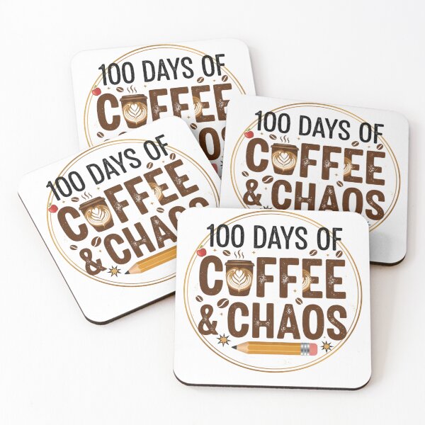 Item preview, 100 Days of Coffee & Chaos - Funny Teacher Life School Art designed and sold by Latikshop.