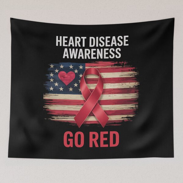 Item preview, Heart Disease Support Flag Heart Disease Awareness designed and sold by lilensgavadur.