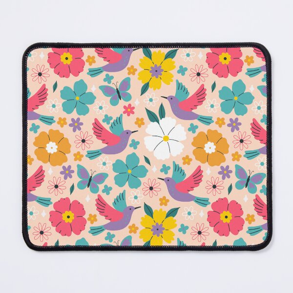 Item preview, pattern with birds and flowers designed and sold by burbura.