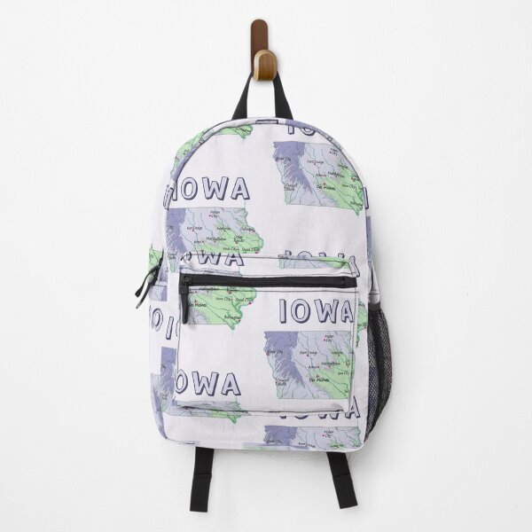 Item preview, Vintage Iowa State Map - Artistic Cities & Topography Illustration designed and sold by mashmosh.