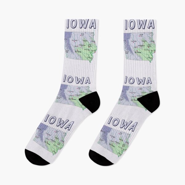 Item preview, Vintage Iowa State Map - Artistic Cities & Topography Illustration designed and sold by mashmosh.