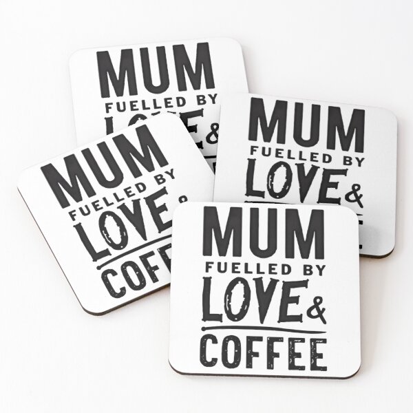 Item preview, Mum Fuelled by Love & Coffee – Funny Typography Gift for Her designed and sold by HolmeProud.