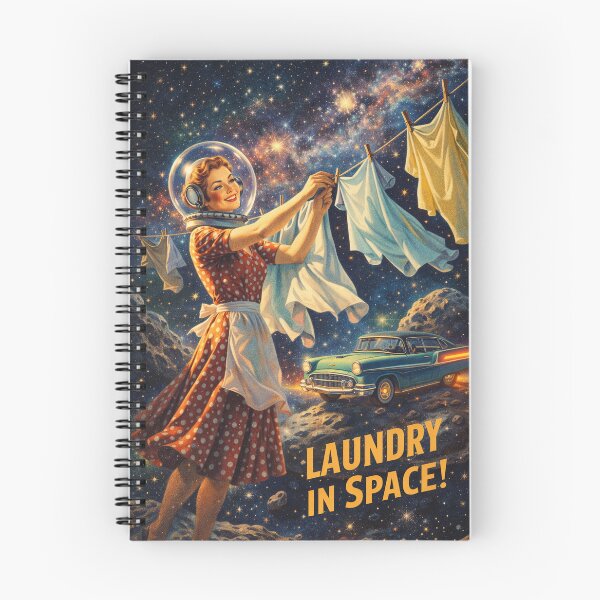 Item preview,  Retro Future Space Laundry Day – Funny 1950s Sci-Fi Art designed and sold by JY33.