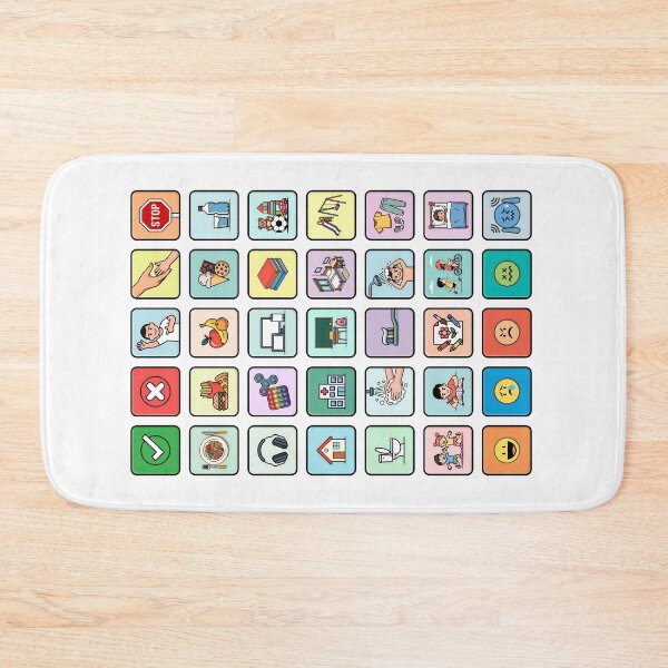 Item preview, Autism Wearable AAC Pointing Communication Board - No Text Pictograms Symbols Icons Chart - Daily Needs Emotions Routines - Non Verbal Speech Apraxia Neurodiversity Awareness Empowerment (White) designed and sold by Autism in Focus.