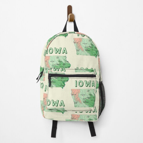 Item preview, Iowa State Map - Cities and Rivers Illustration designed and sold by mashmosh.